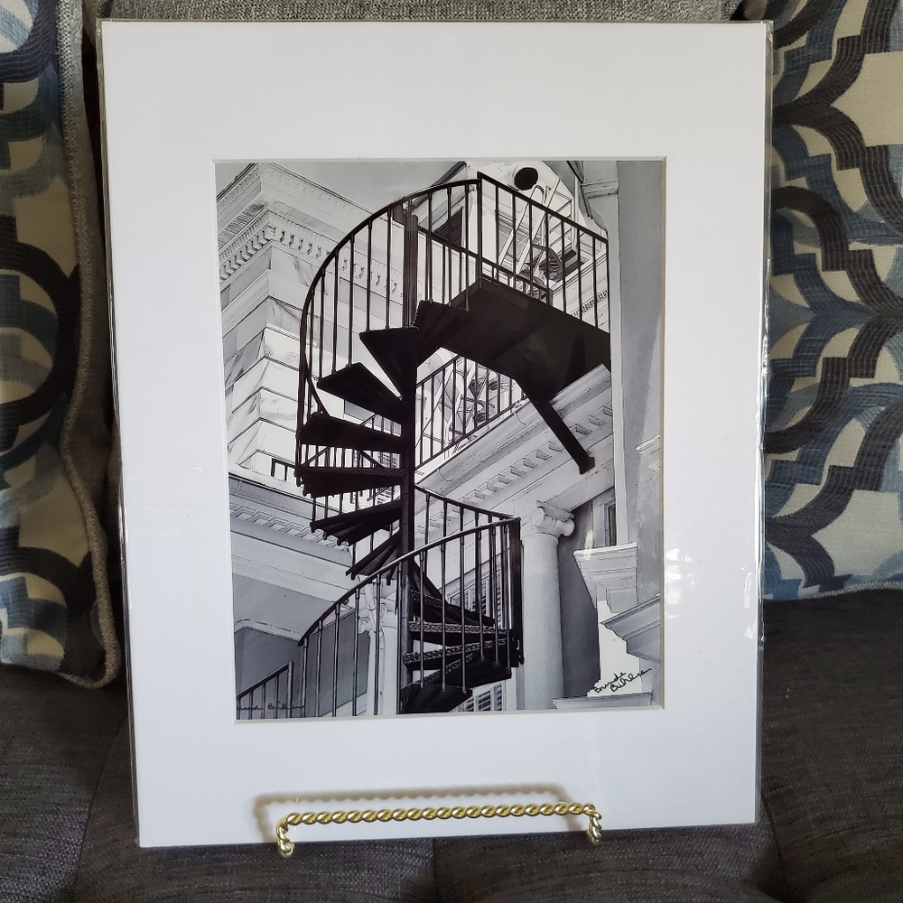 Wrought Iron Winding Staircase 11x14